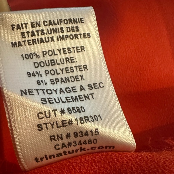 Trina Turk Chic Orange Dress with Lace-Up Detail size 8 - Picture 10 of 10